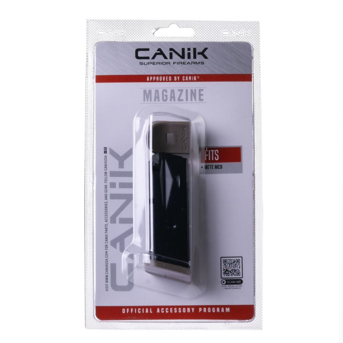 Canik METE MC9 10rd magazine with grip extension, compatible with Canik METE MC9 and TP9 Elite SC, cal. 9mm Luger.